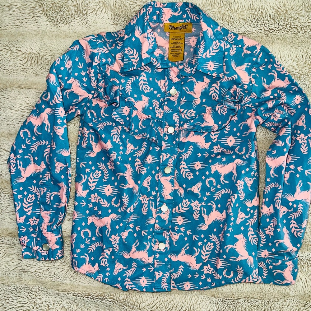 Wrangler Kids Blue and Pink Fantasy Shirt